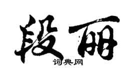 胡問遂段麗行書個性簽名怎么寫