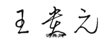 駱恆光王貴元草書個性簽名怎么寫