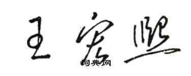 駱恆光王宏熙草書個性簽名怎么寫