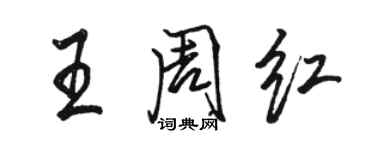 駱恆光王周紅行書個性簽名怎么寫