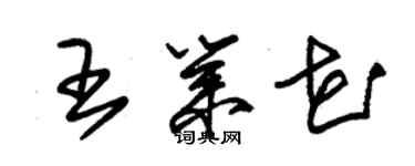 朱錫榮王業花草書個性簽名怎么寫