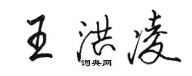 駱恆光王洪凌行書個性簽名怎么寫