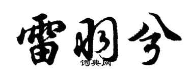 胡問遂雷羽兮行書個性簽名怎么寫