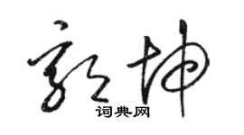 駱恆光郭坤草書個性簽名怎么寫