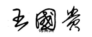 朱錫榮王國貴草書個性簽名怎么寫