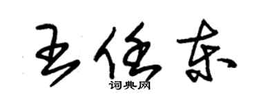 朱錫榮王任東草書個性簽名怎么寫