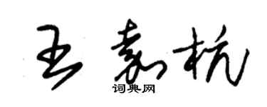 朱錫榮王嘉杭草書個性簽名怎么寫