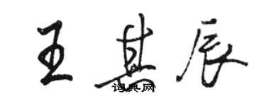 駱恆光王其辰行書個性簽名怎么寫