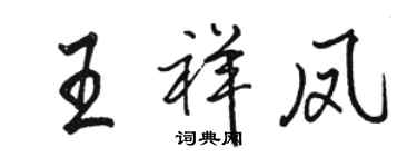 駱恆光王祥鳳行書個性簽名怎么寫