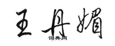 駱恆光王丹媚行書個性簽名怎么寫