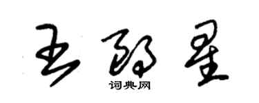 朱錫榮王朗星草書個性簽名怎么寫