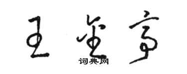 駱恆光王金亭草書個性簽名怎么寫