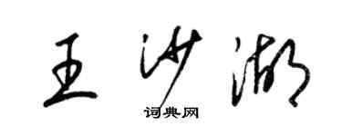 梁錦英王沙湖草書個性簽名怎么寫