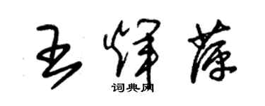 朱錫榮王輝萍草書個性簽名怎么寫