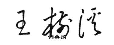 駱恆光王樹溪草書個性簽名怎么寫
