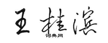 駱恆光王桂濱行書個性簽名怎么寫