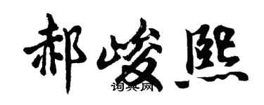 胡問遂郝峻熙行書個性簽名怎么寫