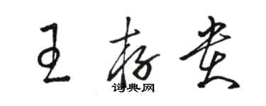 駱恆光王存貴草書個性簽名怎么寫