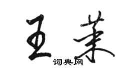 駱恆光王茉行書個性簽名怎么寫