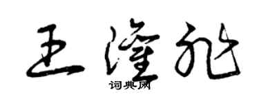 曾慶福王灌非草書個性簽名怎么寫