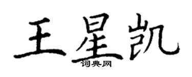丁謙王星凱楷書個性簽名怎么寫