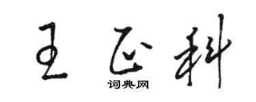 駱恆光王正科草書個性簽名怎么寫