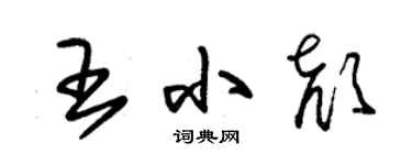 朱錫榮王小顏草書個性簽名怎么寫