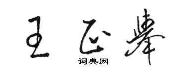 駱恆光王正舉草書個性簽名怎么寫