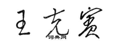 駱恆光王克賓草書個性簽名怎么寫