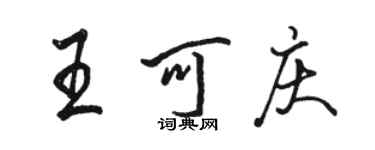 駱恆光王可慶行書個性簽名怎么寫