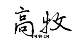 曾慶福高牧行書個性簽名怎么寫