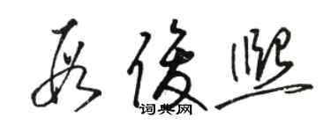 駱恆光段俊熙草書個性簽名怎么寫