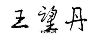 曾慶福王望丹行書個性簽名怎么寫