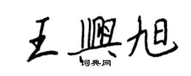 王正良王興旭行書個性簽名怎么寫