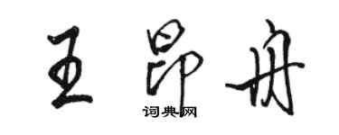 駱恆光王昂舟行書個性簽名怎么寫