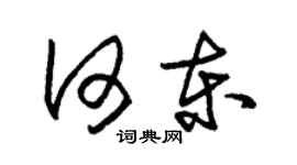 朱錫榮何東草書個性簽名怎么寫