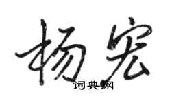 駱恆光楊宏行書個性簽名怎么寫