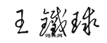駱恆光王鐵球草書個性簽名怎么寫