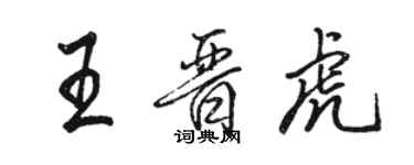 駱恆光王晉虎行書個性簽名怎么寫