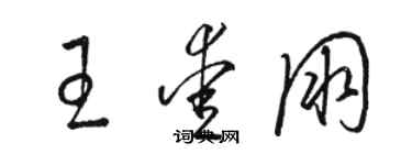 駱恆光王愛朋草書個性簽名怎么寫