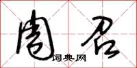 王冬齡周召草書怎么寫