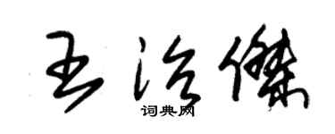 朱錫榮王治傑草書個性簽名怎么寫