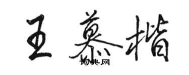 駱恆光王慕楷行書個性簽名怎么寫