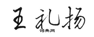 駱恆光王禮揚行書個性簽名怎么寫