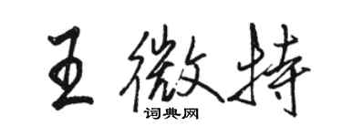 駱恆光王微特行書個性簽名怎么寫