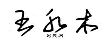 朱錫榮王水木草書個性簽名怎么寫