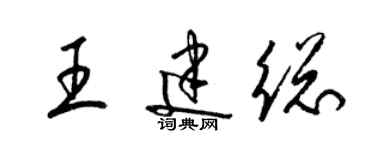 梁錦英王建總草書個性簽名怎么寫