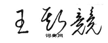 駱恆光王斯競草書個性簽名怎么寫