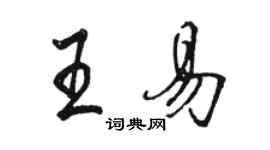 駱恆光王易行書個性簽名怎么寫