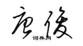 駱恆光唐俊草書個性簽名怎么寫